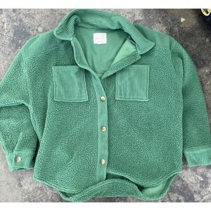 American Eagle Outfitters Green Button Down Shirt